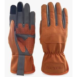 X-Large Gardening Work Gloves Tangerine Touchscreen Yard Utility Gloves New